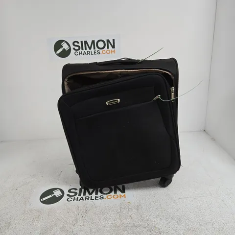 ROCKLANDS LONDON BLACK WHEELED SUITCASE (CARRY-ON)