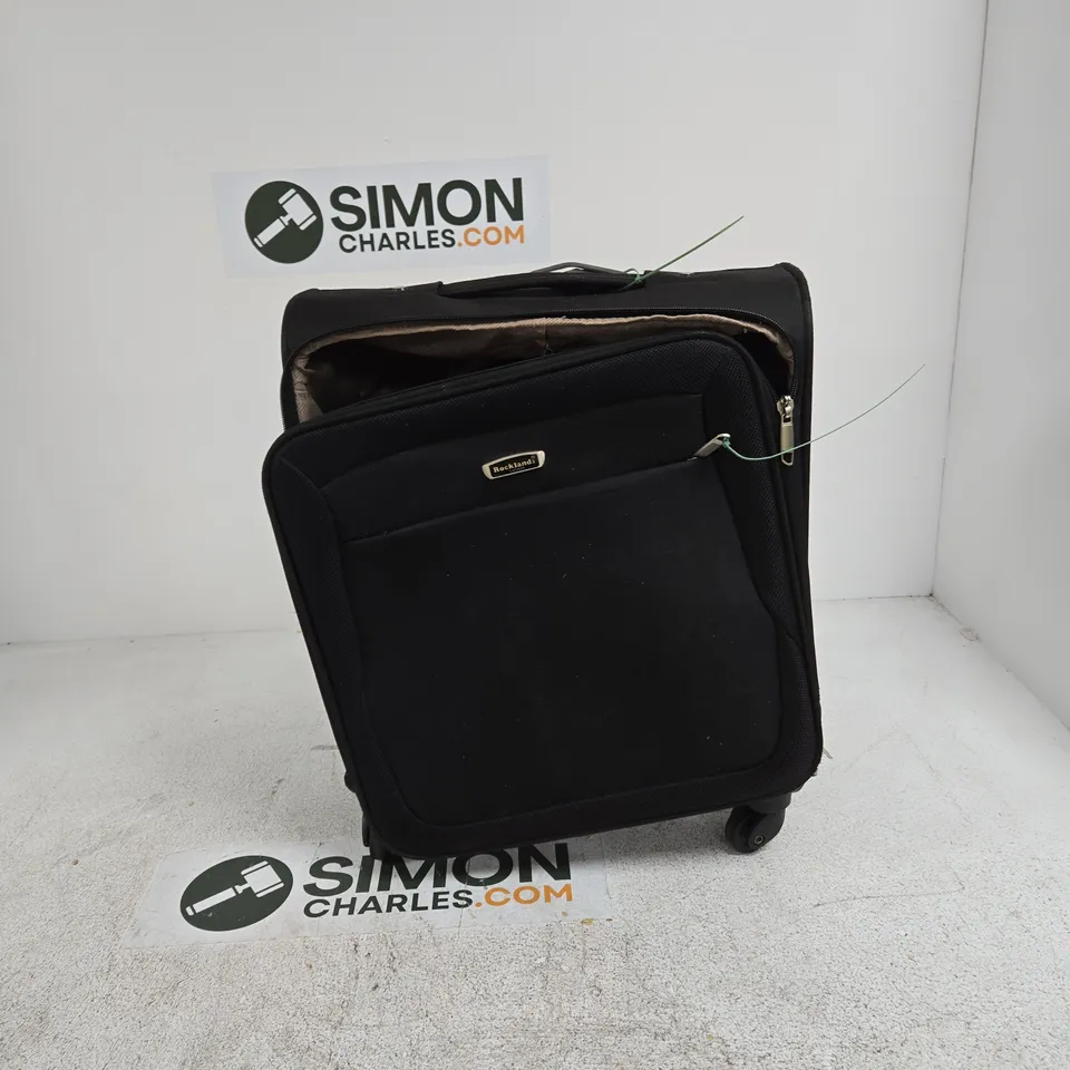 ROCKLANDS LONDON BLACK WHEELED SUITCASE (CARRY-ON)