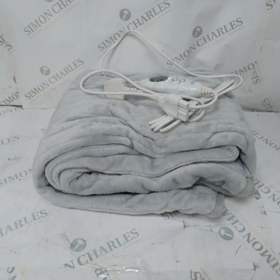 BOXED COZEE HOME HEATED BLANKET - GREY