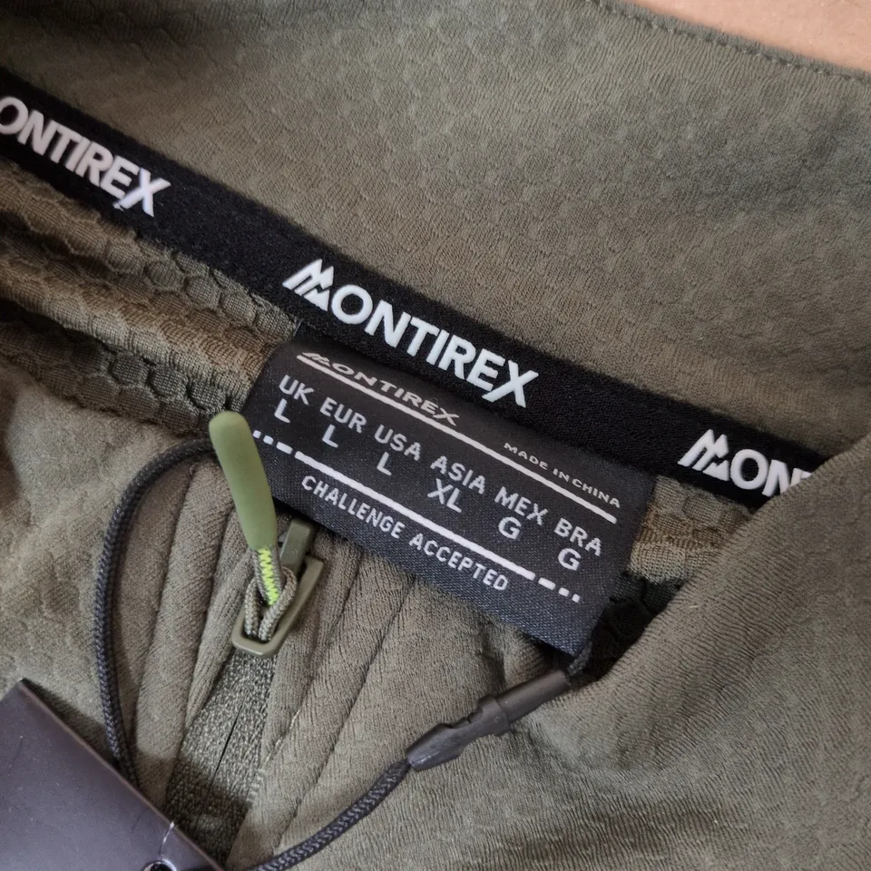 MONTIREX MONTAGNE FLEECE IN GREEN - LARGE