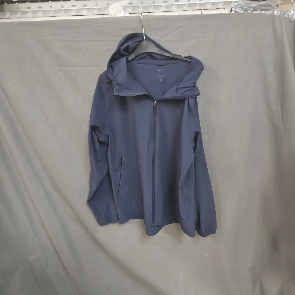 NIKE NAVY HOODED WINDBREAKER JACKET – MEN'S, UK L