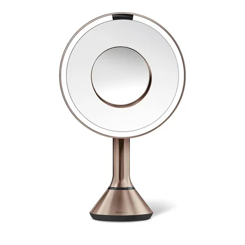 simplehuman 20cm Rose Gold Sensor Mirror 5x & 10x Mag