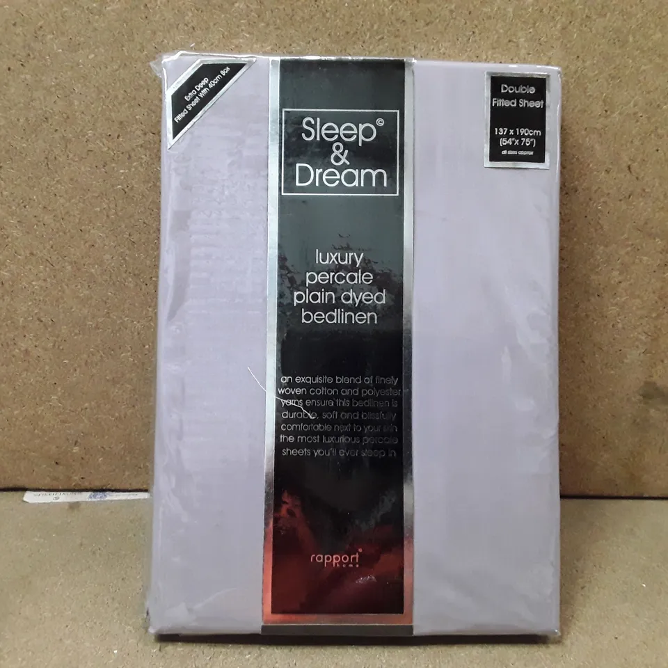 BRAND NEW SLEEP AND DREAM FITTED SHEET - DOUBLE (GREY)