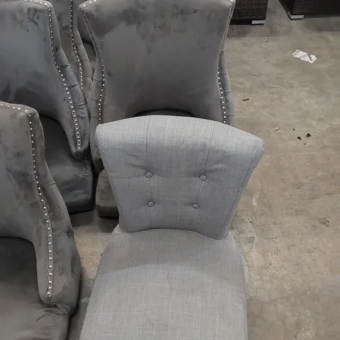 4 X ASSORTED DINING CHAIR SEATS IN GREY