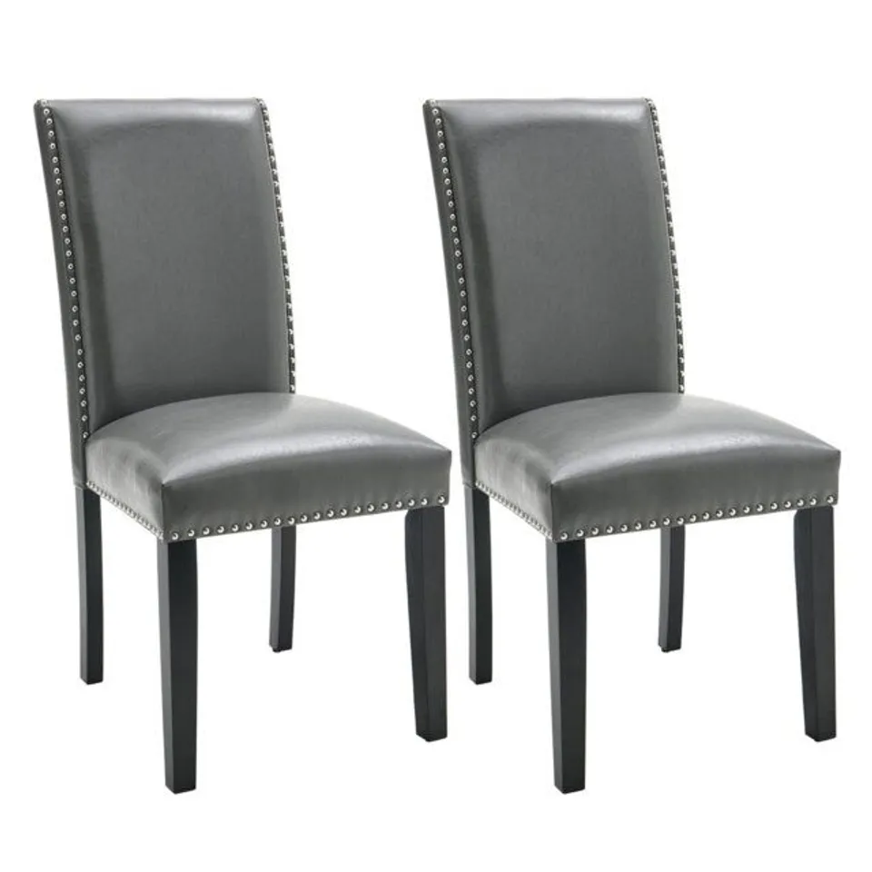 BOXED ALERA SET OF 2 DINING CHAIRS -LIGHT GREY-