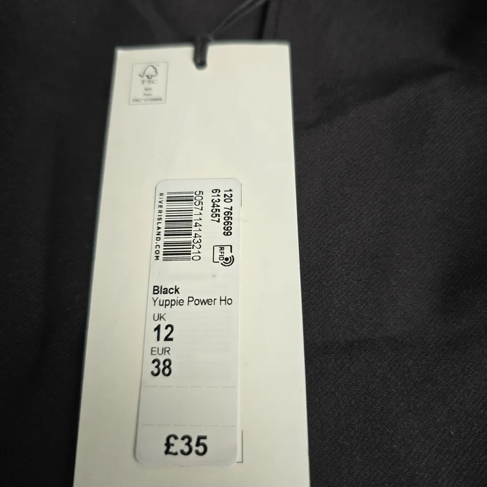 RIVER ISLAND BLACK WOMEN'S TROUSERS, UK 12 (EUR 38)