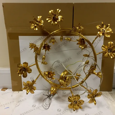 JOHN LEWIS MAGNOLIA GOLD EFFECT ANTIQUE FINISH CEILING LIGHT