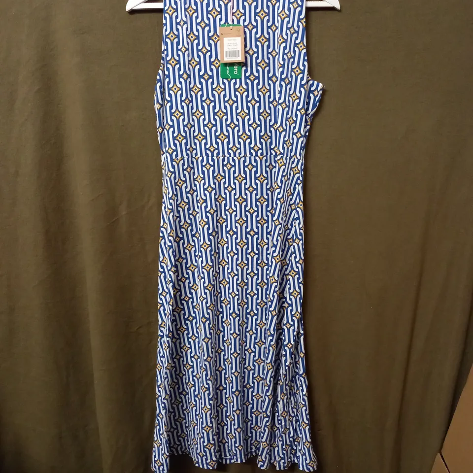 BODEN CUT-OUT JERSEY MIDI DRESS NAVY - UK 14P