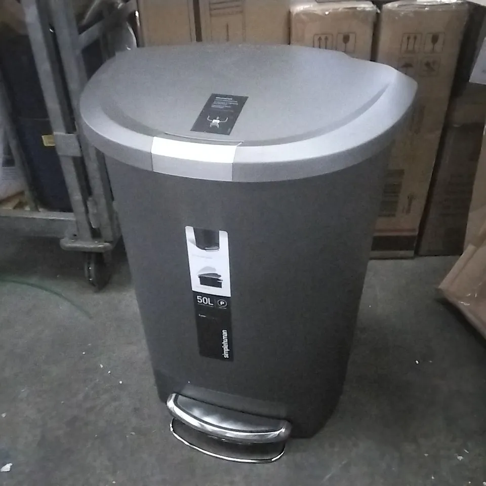 BOXED SIMPLEHUMAN 50L PEDAL BIN