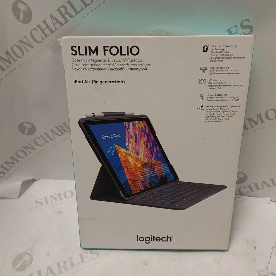 BOXED LOGITECH SLIM FOLIO IPAD AIR 3E GEN CASE