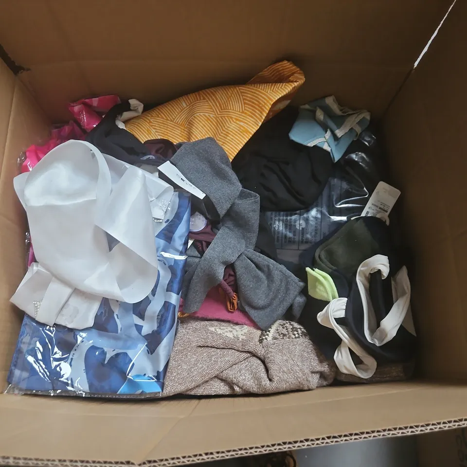 APPROXIMATELY 20 ASSORTED CLOTHING PRODUCTS IN VARIOUS STYLES & SIZES TO INCLUDE PANTS, T-SHIRTS, DRESSES ETC