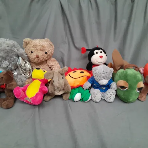 BOX OF ASSORTED PLUSH SOFT TEDDIES