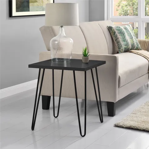 BOXED DOREL OWEN RETRO END TABLE BLACK (1 BOX)