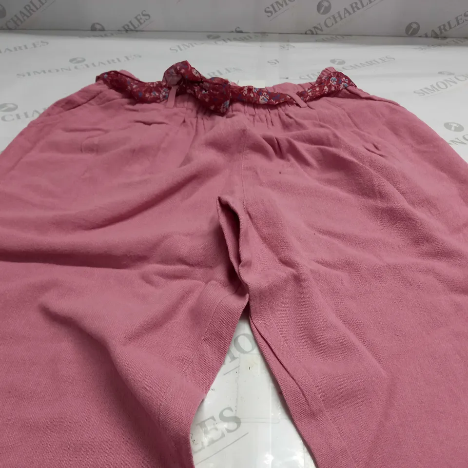 MAISON DE NIMES PINK BELTED TROUSERS - SIZE M