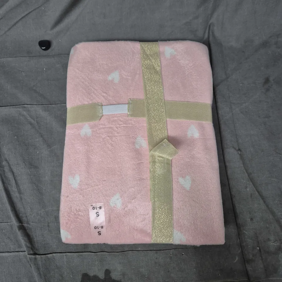 Girls' Supersoft Pink Fleece Pyjama Set – UK Small (8-10)