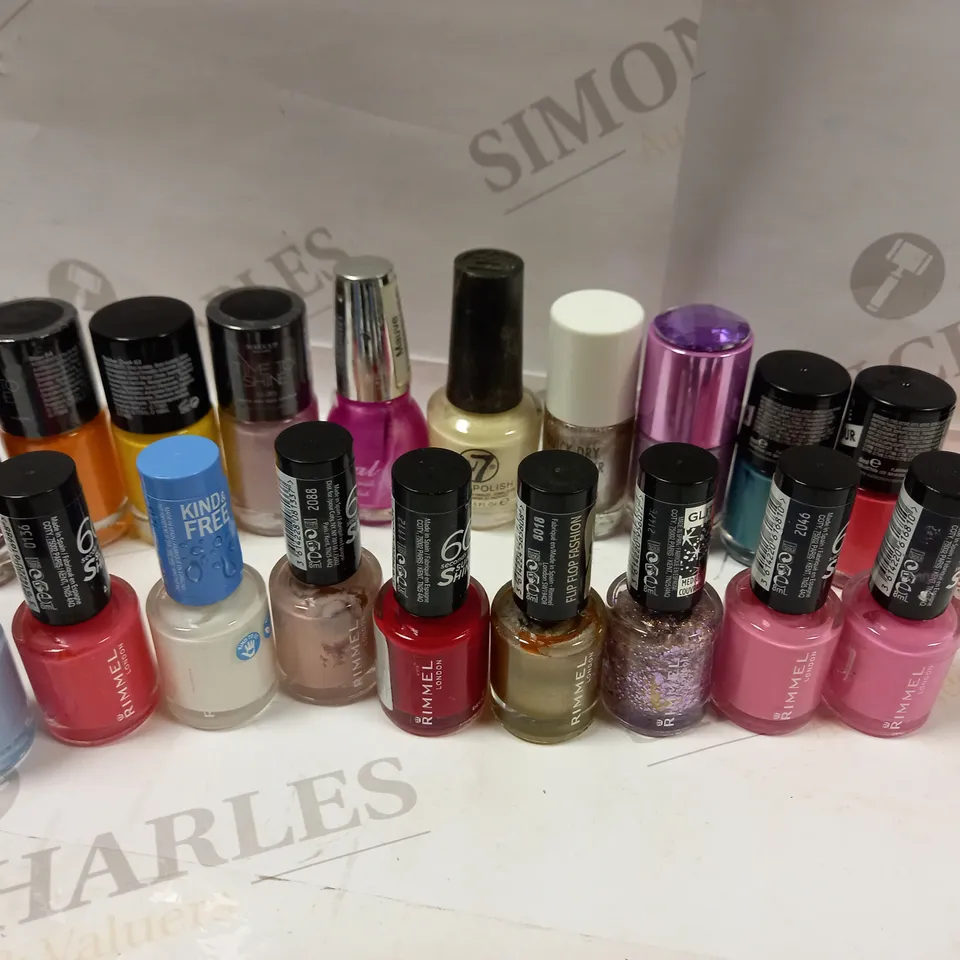 ASSORTMENT OF NAIL LACQUER POLISH APPROX. 20 ITEMS 