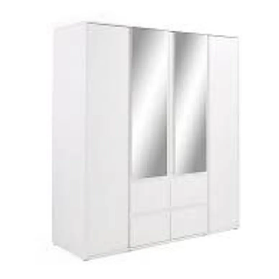 BOXED LISSON 4 DOOR COMBI WARDROBE - WHITE (5 BOXES) RRP £479