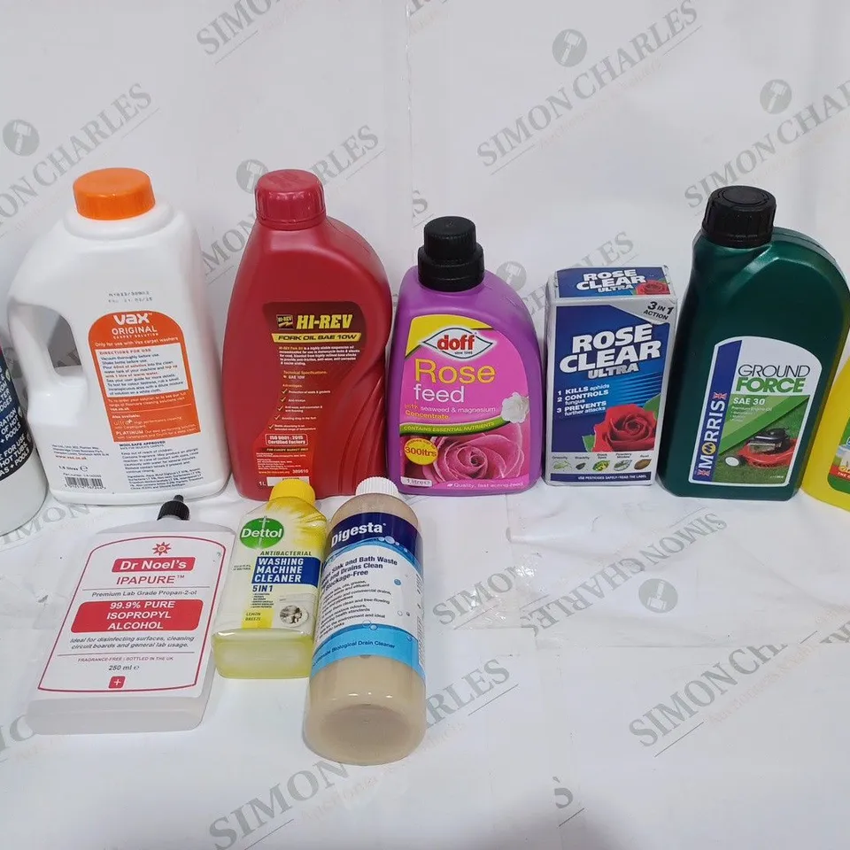 BOX TO CONTAIN APPROX. 15 X ASSORTED MAINTENANCE & CLEANING PRODUCTS - COLLECTION ONLY