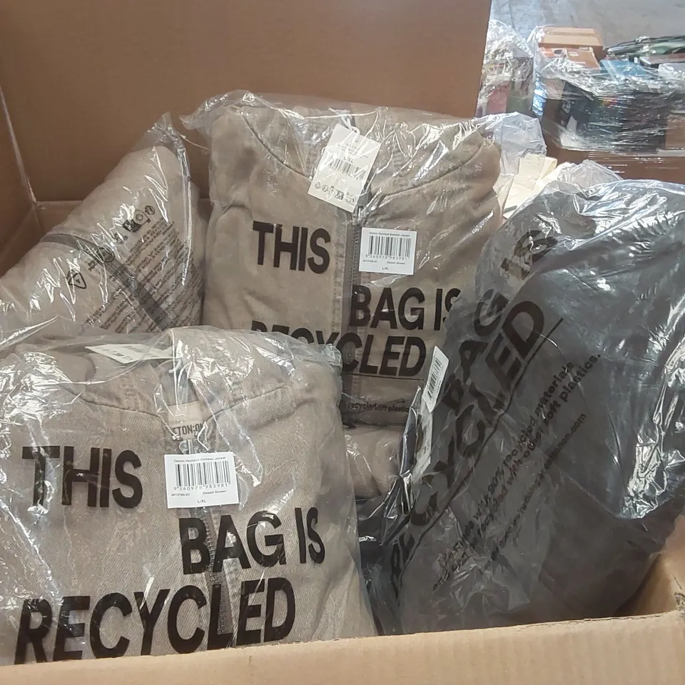 PALLET CONTAINING A VERY LARGE QUANTITY OF BRAND NEW ASSORTED CLOTHING INCLUDING: BABY TRACK PANTS, JUMPERS, SWEATPANTS, BIKINI TOPS, T-SHIRTS, BOXY OVERSHIRTS, JACKETS ECT
