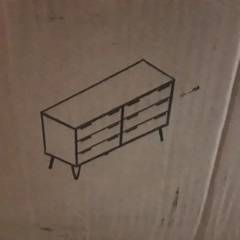 BOXED ENAMEL 6-DRAWER CHEST IN WHITE - BOX 1 OF 2 ONLY