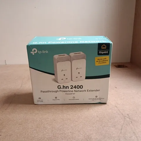 TP-LINK G.HN 2400 PASSTHROUGH POWERLINE NETWORK EXTENDER PG2400P KIT