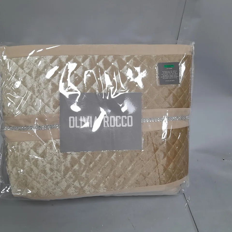OLIVIA ROCCO 7 PIECE KINGSIZE LUXURY EMBELLISHED DUVET SET 