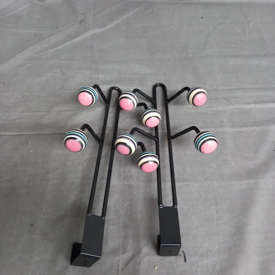 PAIR OF OVER DOOR COAT HANGER 