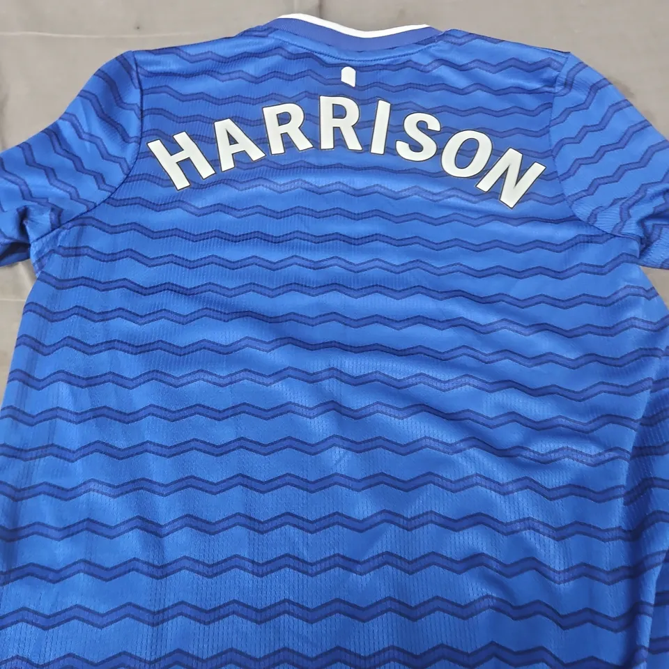 EVERTON FC FOOTBALL JERSEY – HARRISON ON BACK - SIZE JM