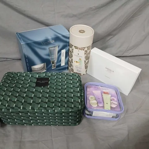 FIVE ASSORTED COSMETIC GIFT SETS TO INCLUDE; MEDIK8, CHAMPNEYS, CENTELLA AND TED BAKER