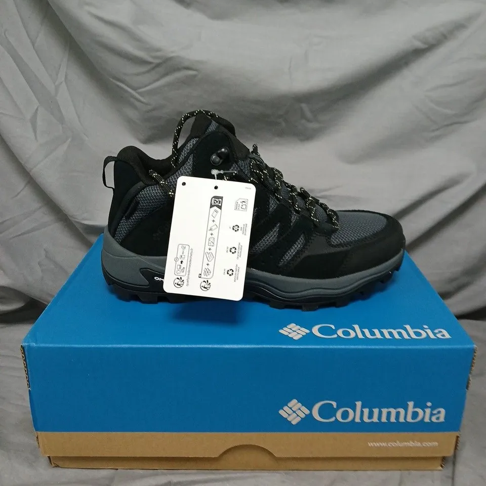 COLUMBIA HIKING BOOTS – BLACK/GREY, RUGGED OUTDOOR FOOTWEAR - SIZE 6