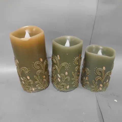 ALISON CORK SET OF 3 FLAMELESS CANDLES