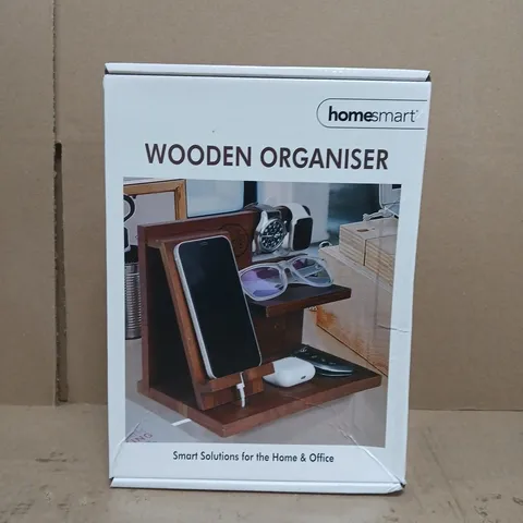 BOX OF APPROX 20 HOMESMART WOODEN ORGANISER – DESK/HOME OFFICE STORAGE