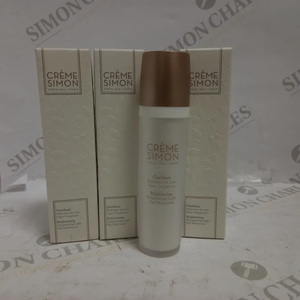 LOT OF APPROXIMATELY 35 CREME SIMON BRIGHTENING OXYGENATING LIGHT DAY MOISTURISER (36 X 50ML)