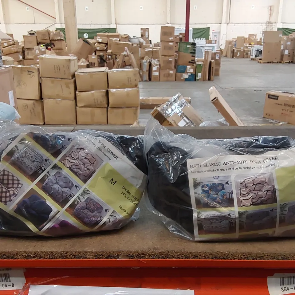 BAGGED SET OF 2 HIGH ELASTIC ANTI-MITE SOFA COVER - 145 X 185CM (1 ITEM)