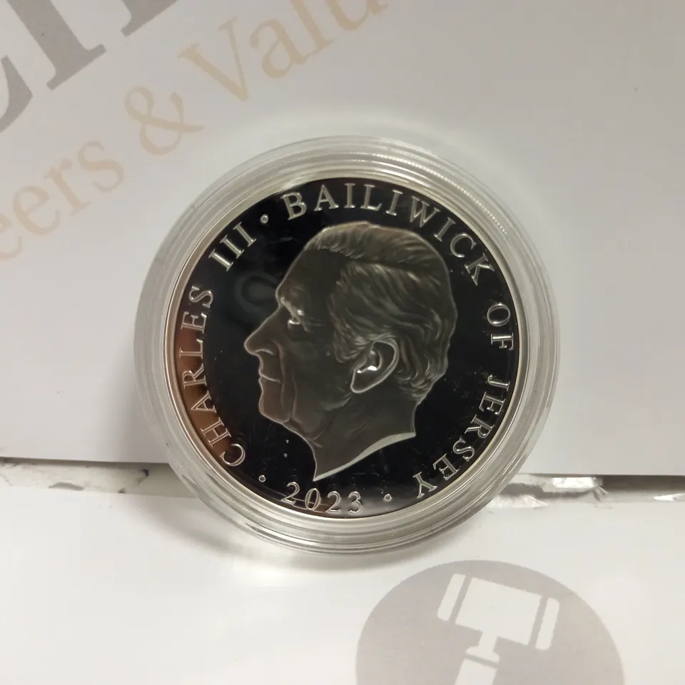 THE DAMBUSTERS 80TH ANNIVERSARY FIVE POUND CHARLES III BALIWICK OF JERSEY COIN - 2023