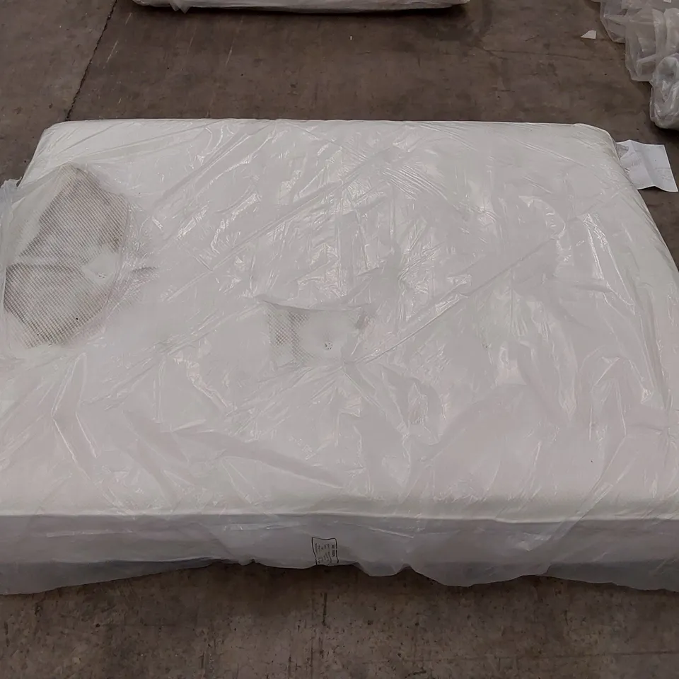 QUALITY BAGGED  ASPIRE PLAIN WHITE KNIT TUFFED PANEL T/B - POCKET PLUS 2 SIDED NATURAL QUAD COMFORT MEM CORE - ETHAN 2 TAC BORDER 10" KING SIZED ROLLED MATTRESS 