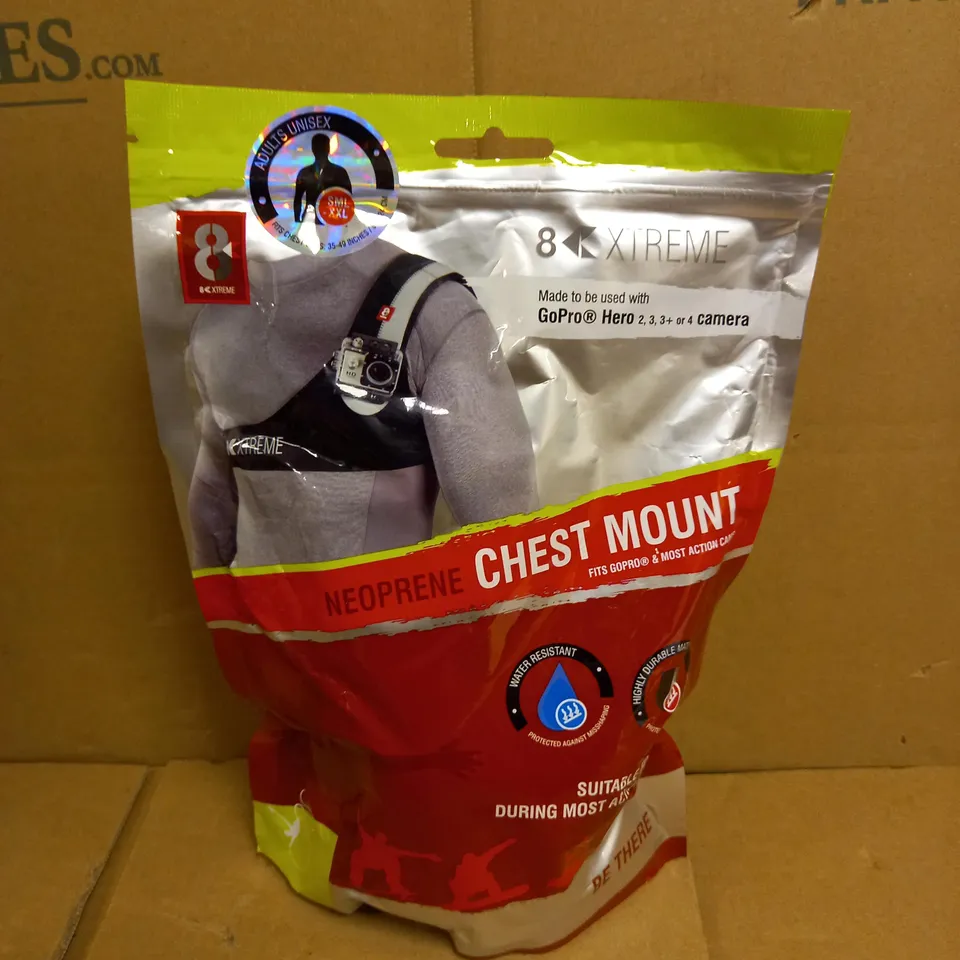 8K EXTREME NEOPRENE CHEST MOUNT FOR GOPRO HERO 2/3/3+/4 CAMERA - SML-XXL	