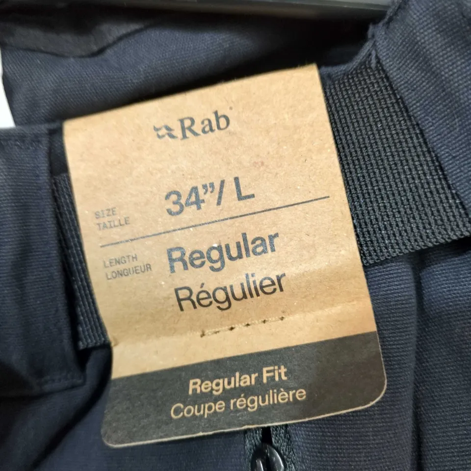 RAB WINTER TROUSERS – BLACK, UK 34 / REGULAR LENGTH
