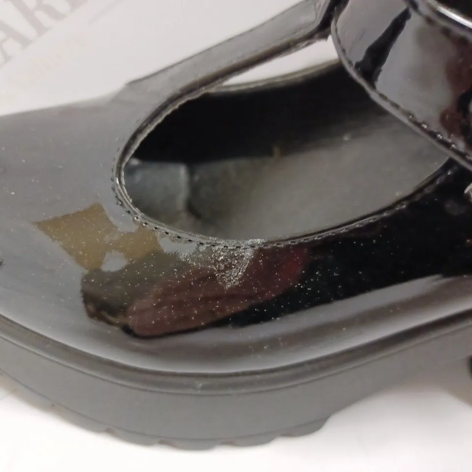 KOI VEGAN BLACK PATENT MARY JANES - SIZE 4