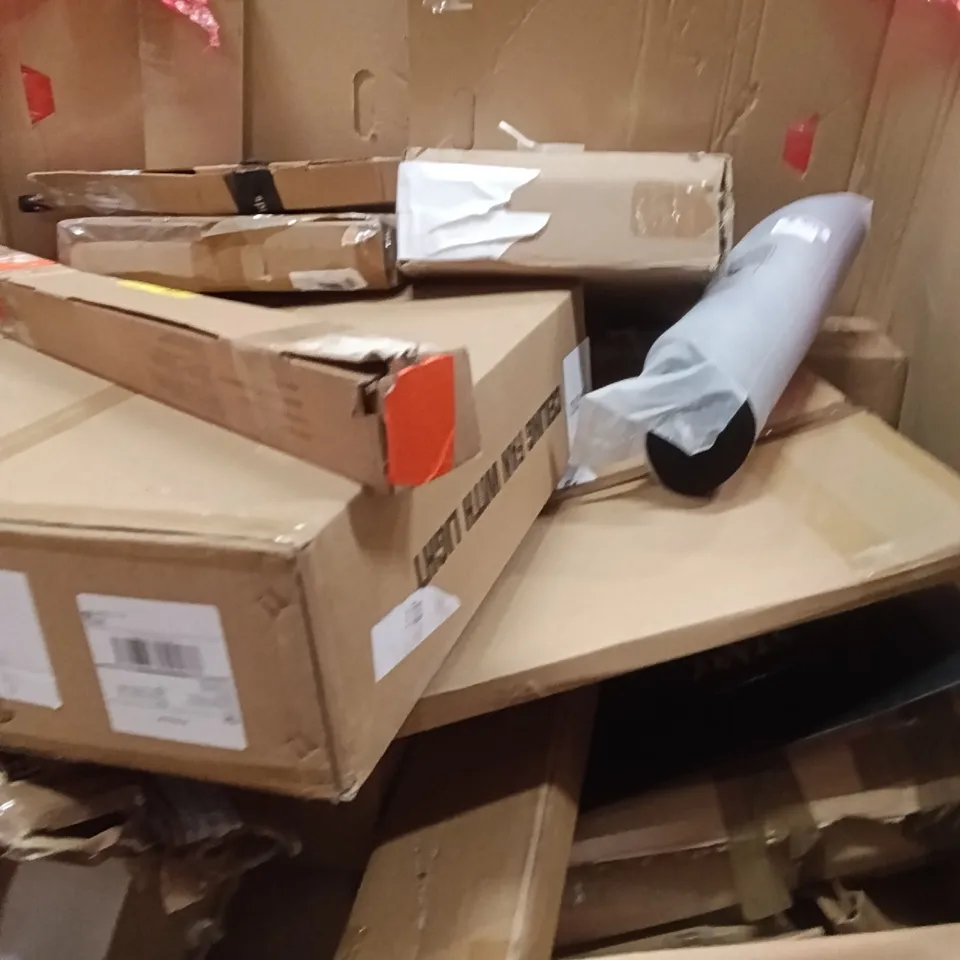 PALLET OF ASSORTED ITEMS INCLUDING - 3- WHEEL SCOOTER, WRAPPING PAPER, PICTURE FRAME