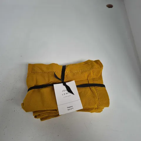 NAPKINS - SET OF 4, MUSTARD YELLOW (JOHN LEWIS & PARTNERS)