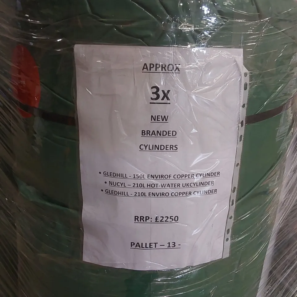 PALLET CONTAINING APPROXIMATELY 3x BRANDED CYLINDERS