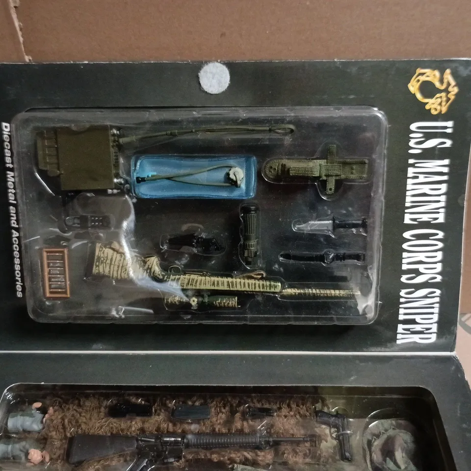 BOXED ELITE FORCE US MARINE CORPS SNIPER 1/6-SCALE COLLECTIBLE FIGURES