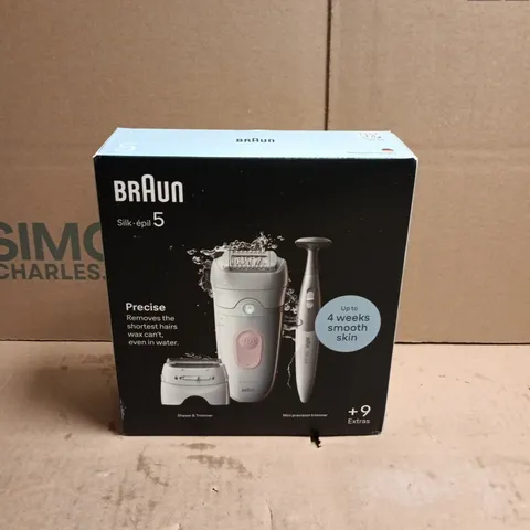 BRAUN SILK 5 SHAVER/TRIMMER AND MINI PRECISION TRIMMER BOXED