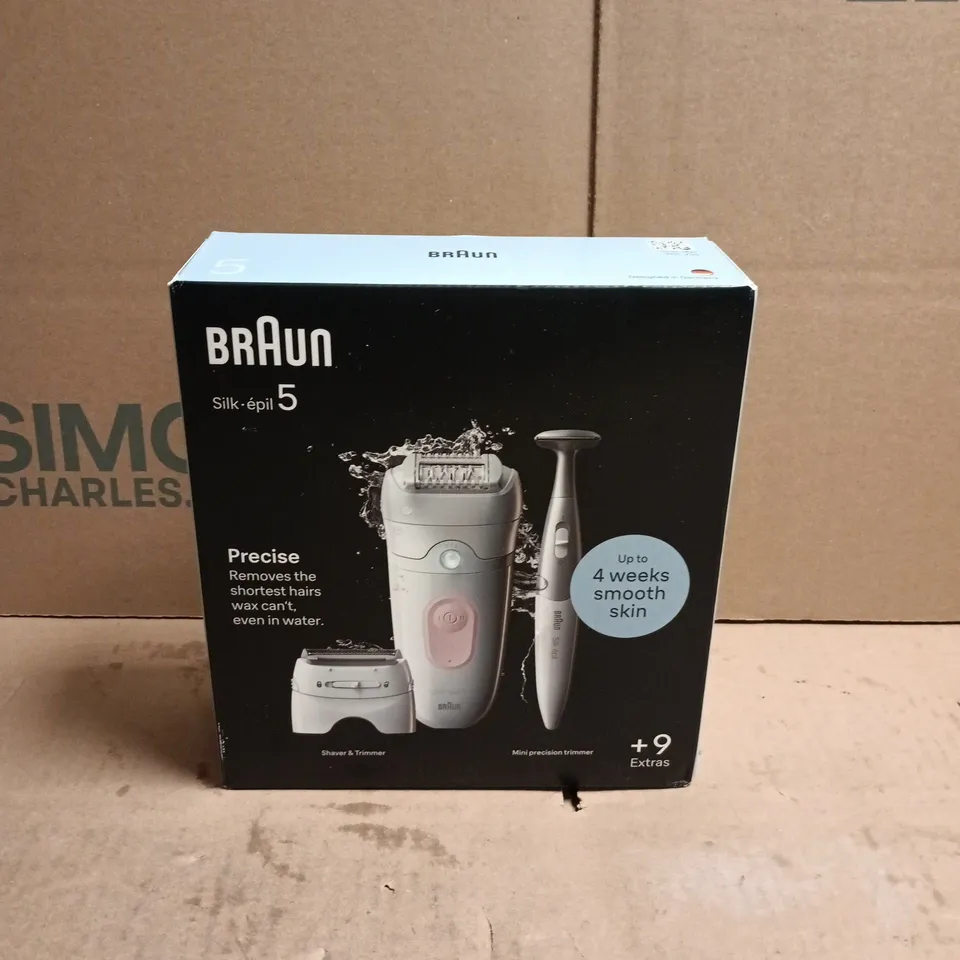 BRAUN SILK 5 SHAVER/TRIMMER AND MINI PRECISION TRIMMER BOXED