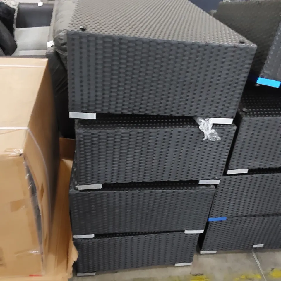 5 X DESIGNER RATTAN BENCHES OR COFFEE TABLES  