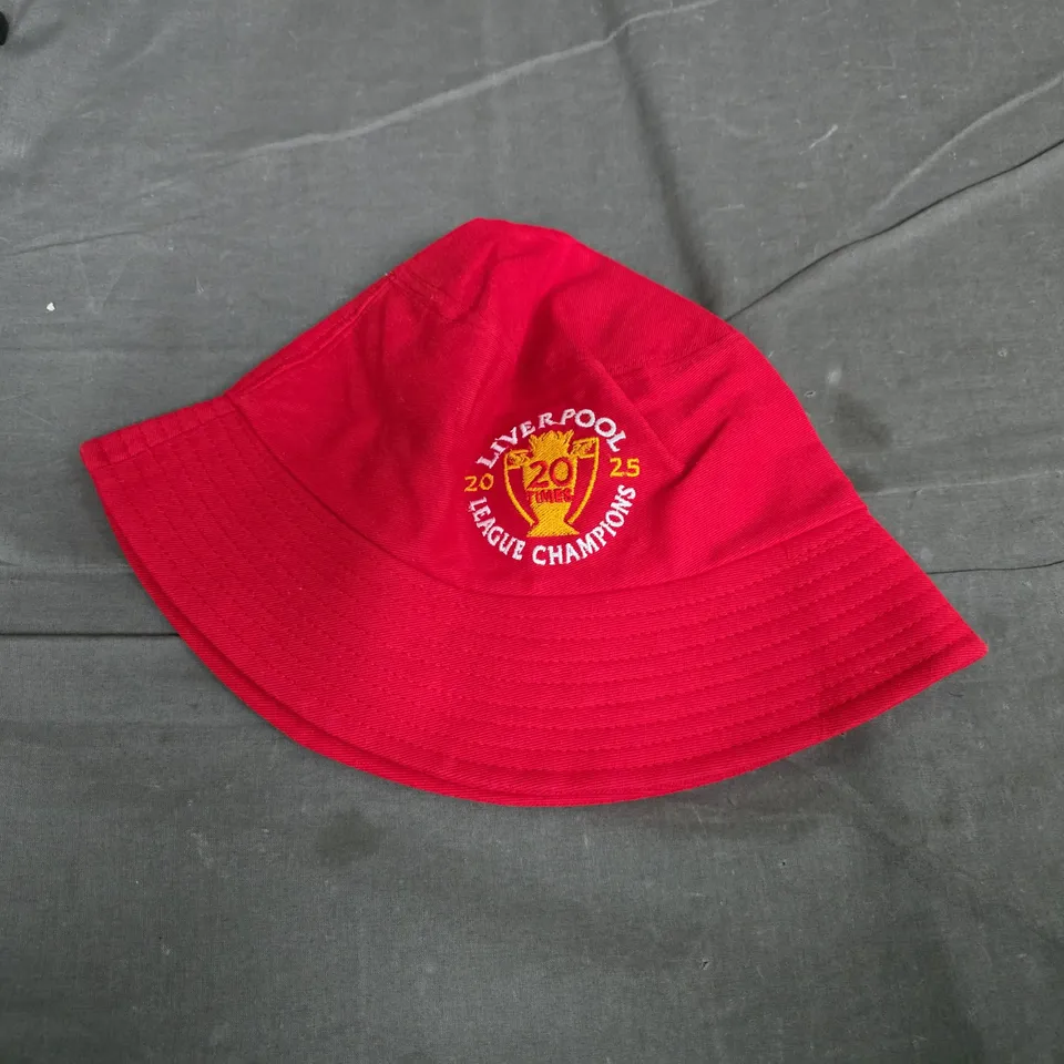 LIVERPOOL FC RED BUCKET HAT – LEAGUE CHAMPIONS SOUVENIR