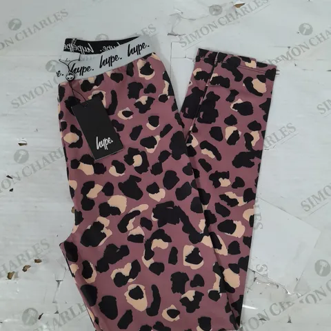 HYPE KIDS MINI LEOPARD LEGGINGS IN PURPLE SIZE 13YRS