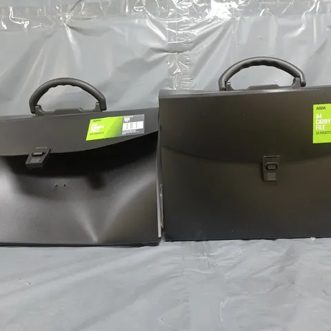 SET OF 2 X 20-POCKET A4 CARRY FILES