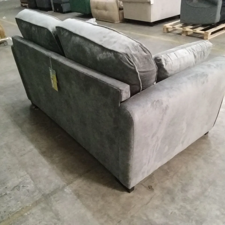 DESIGNER 2 SEATER FABRIC SOFABED - SILVER